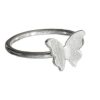 Silver butterfly ring