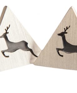 Stag Cufflinks solid sterling silver (pair)
