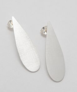 Silver Raindrop stud earrings